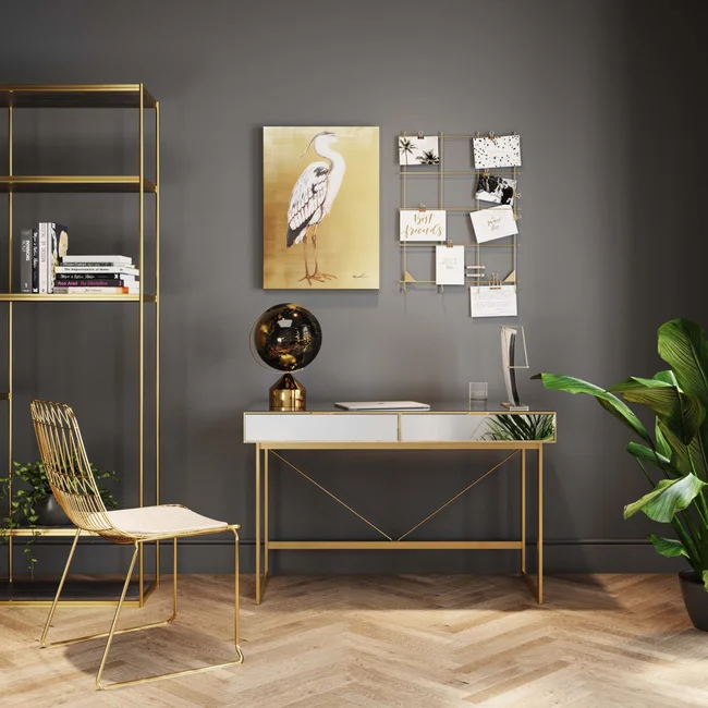 Schreibtisch Soran Gold 120x50cm