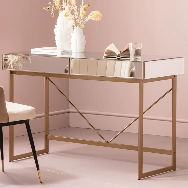 Schreibtisch Soran Gold 120x50cm