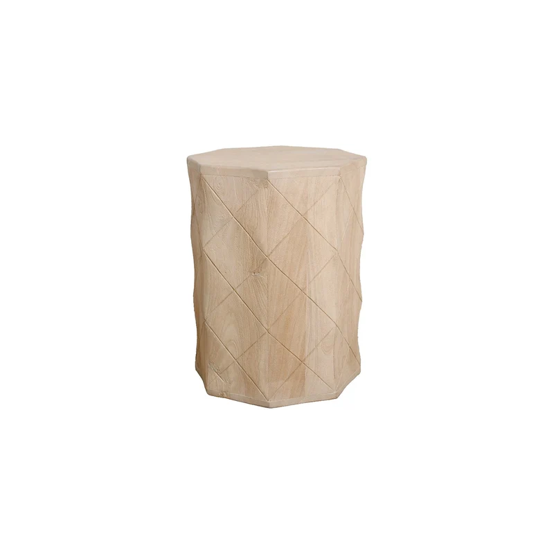 Hocker Driftwood mit Rautenmuster