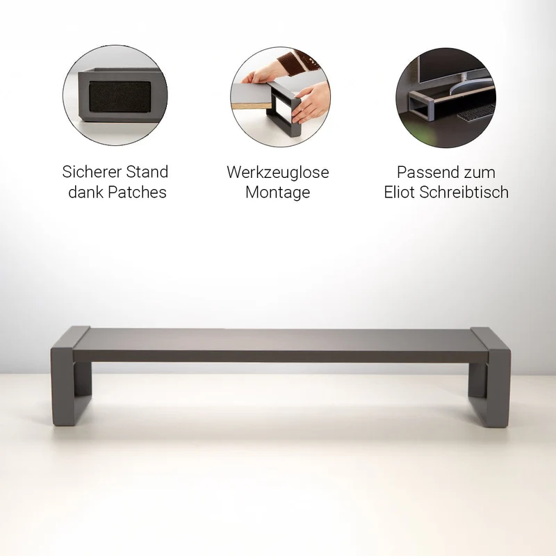 Schreibtischaufsatz Level Multiplex Fenix Nero