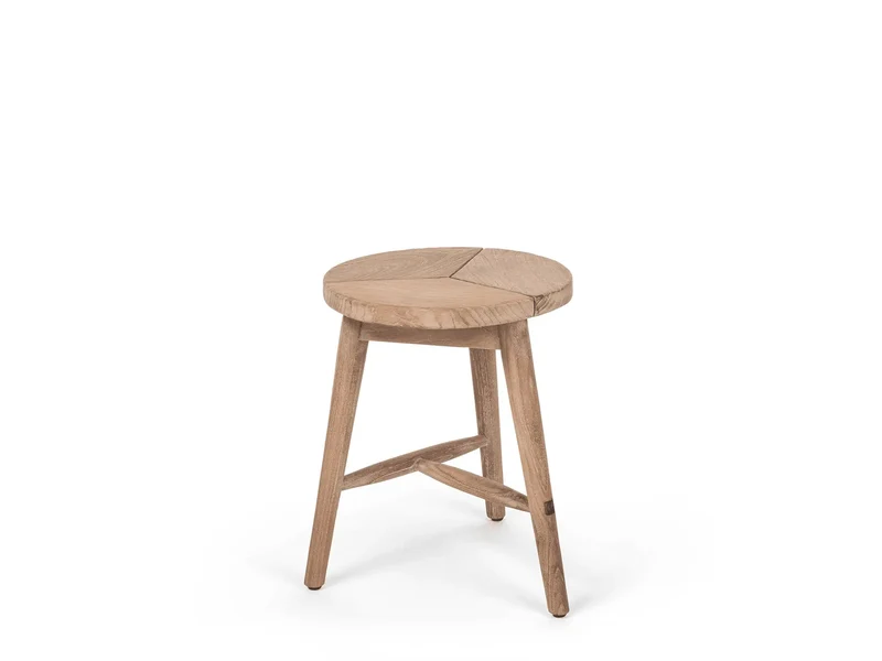 Hocker Asti Teak Natural Grey