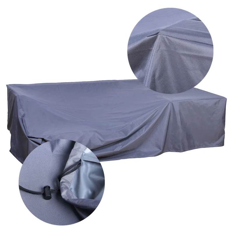 MONROE Garten-Lounge Set Abdeckhaube Outdoor Rattanlounge Essgruppe Polyrattan Lounge-Möbel Sitzgruppe Grau