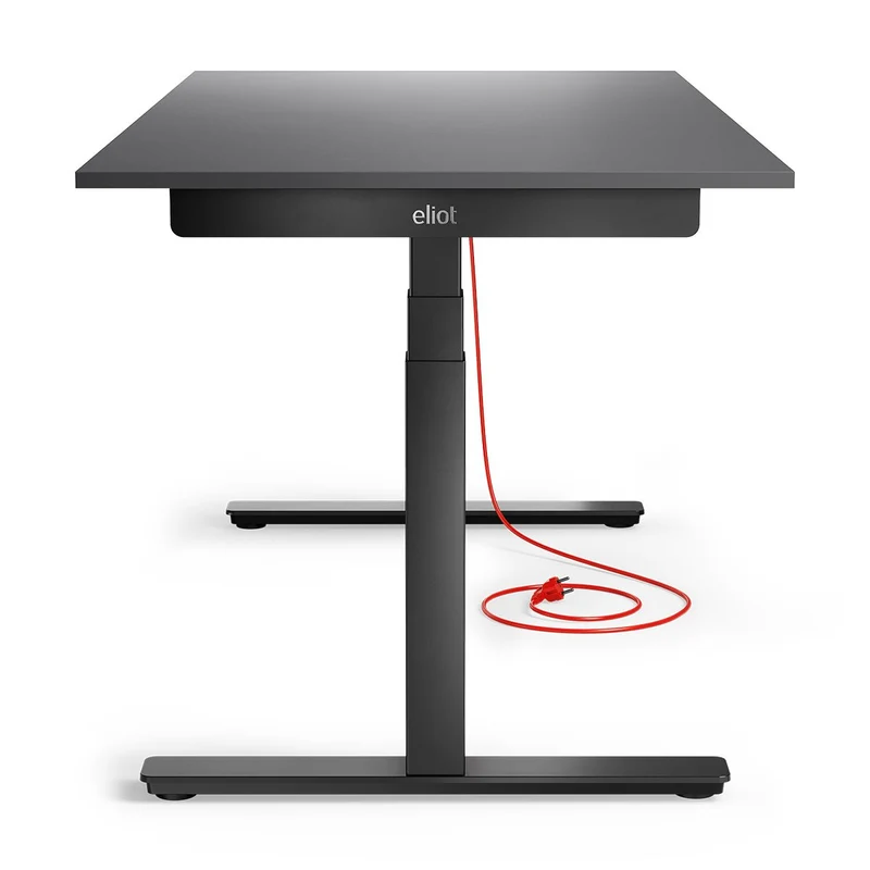 Eliot Pro Black Tischplatte Soft Graphite 180x80cm