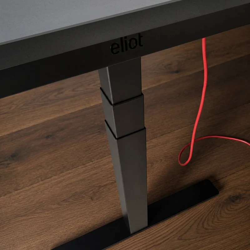 Eliot Pro Black Tischplatte Soft Graphite 180x80cm