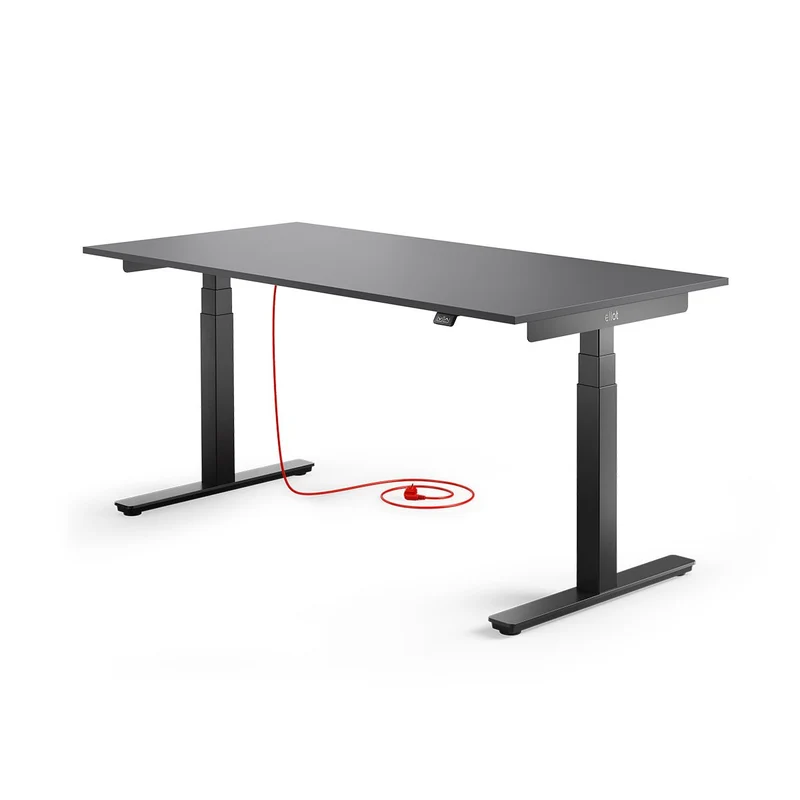Eliot Pro Black Tischplatte Soft Graphite 160x80cm