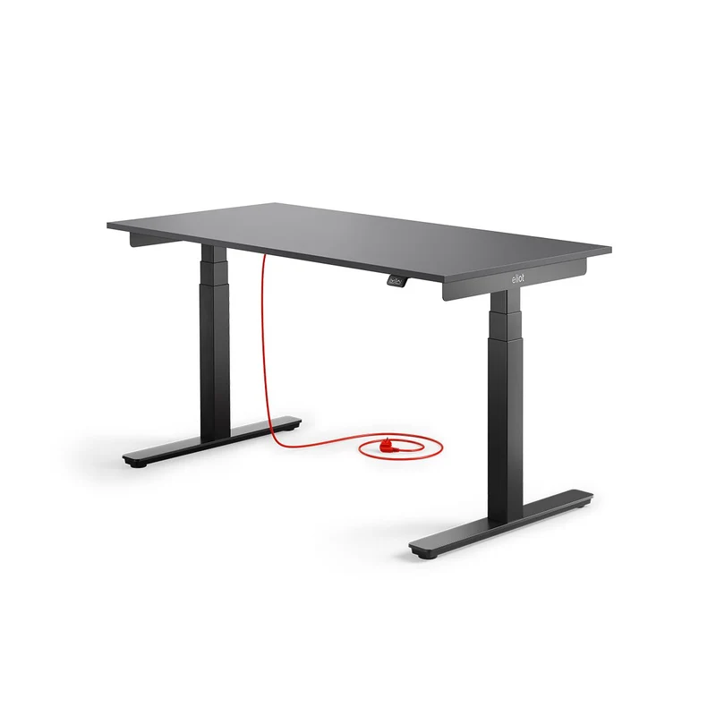 Eliot Pro Black Tischplatte Soft Graphite 140x70cm