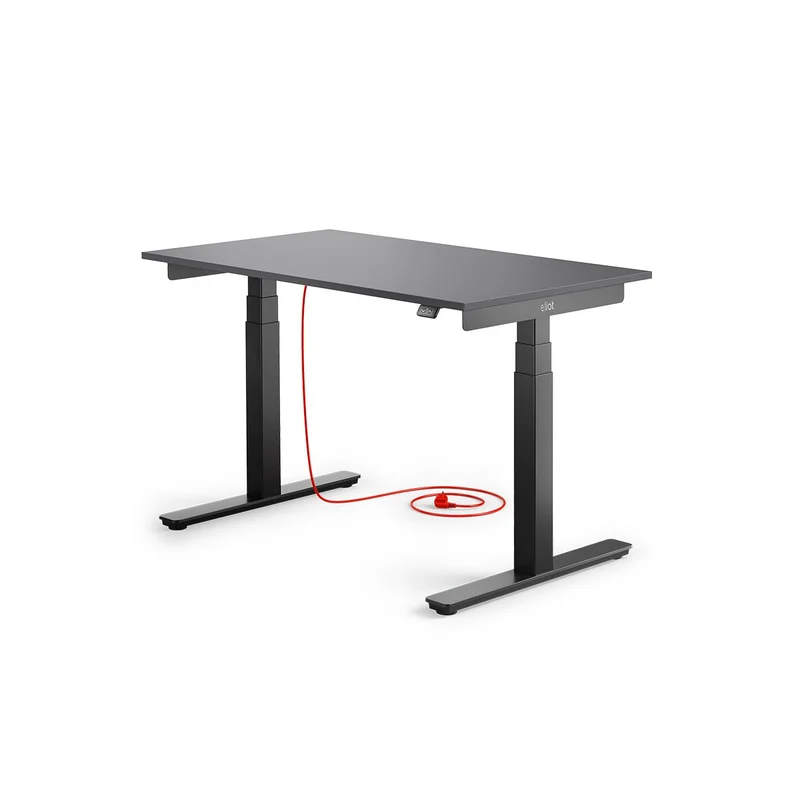 Eliot Pro Black Tischplatte Soft Graphite 120x70cm