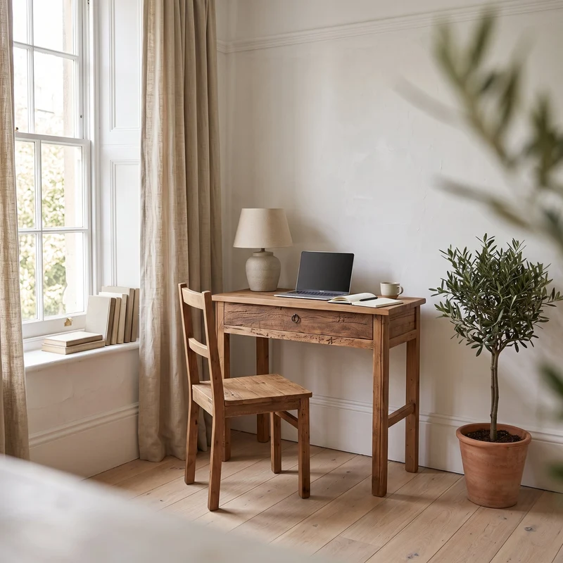 Schreibtisch Grainwood mit Schublade 90 cm