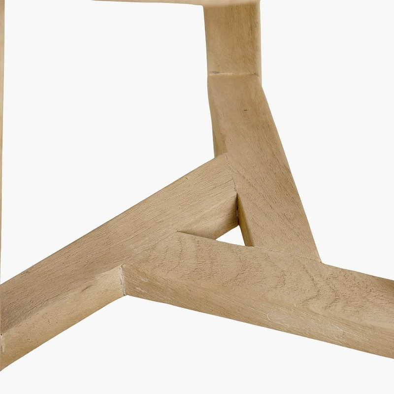 Hocker Driftwood rund aus hellem Mangoholz