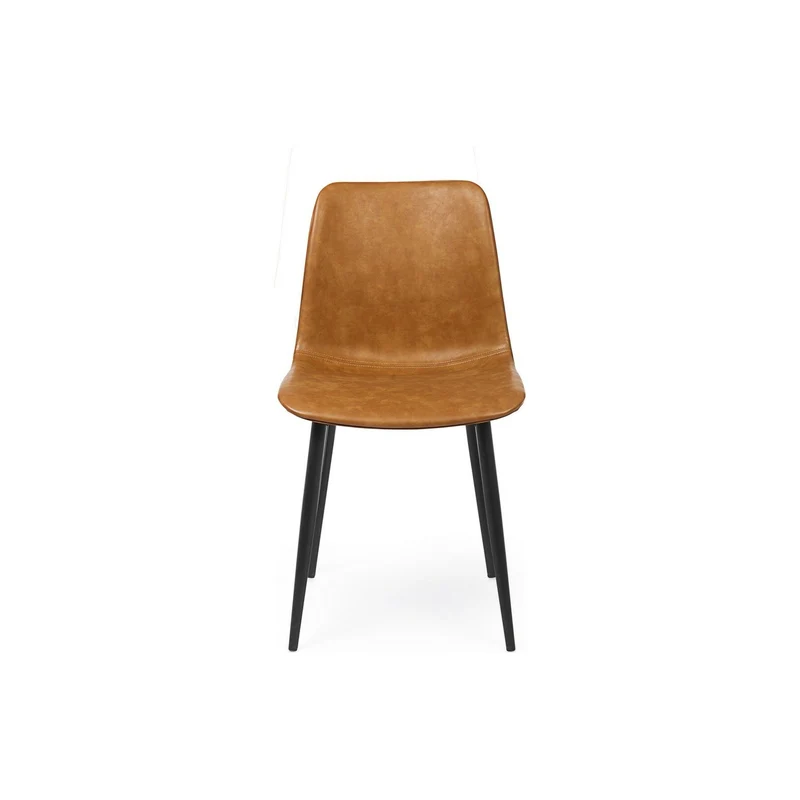 Stuhl Kyra Leder Vintage | Cognac, Kunstleder, Industrial