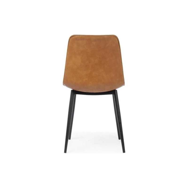 Stuhl Kyra Leder Vintage | Cognac, Kunstleder, Industrial