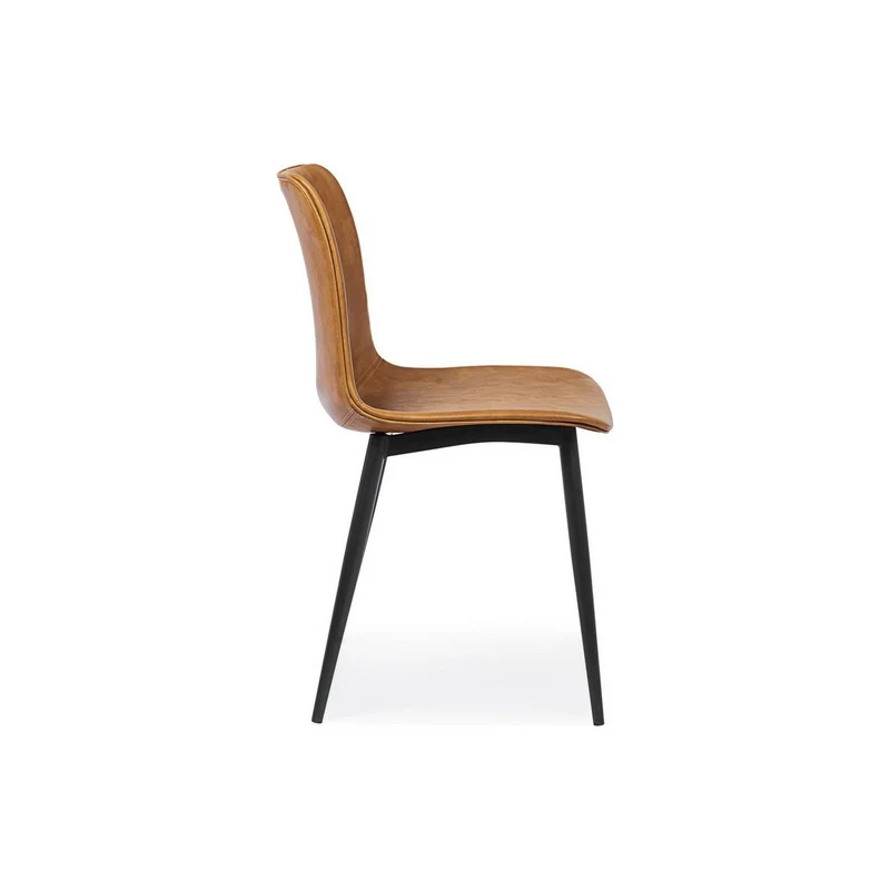 Stuhl Kyra Leder Vintage | Cognac, Kunstleder, Industrial