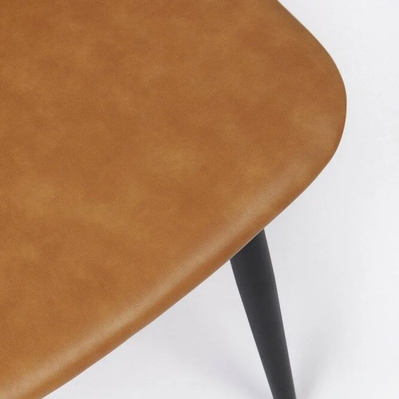 Stuhl Kyra Leder Vintage | Cognac, Kunstleder, Industrial