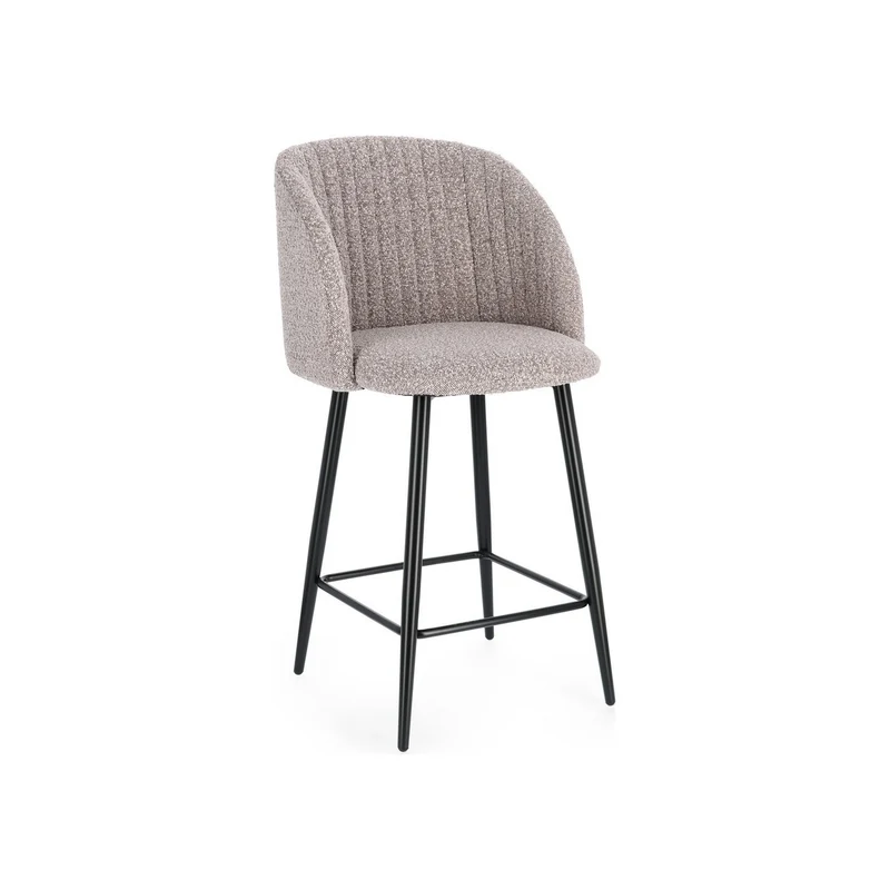 Barhocker Queen Bouclé Nerz | Küchenhocker, Sitzhöhe 65 cm