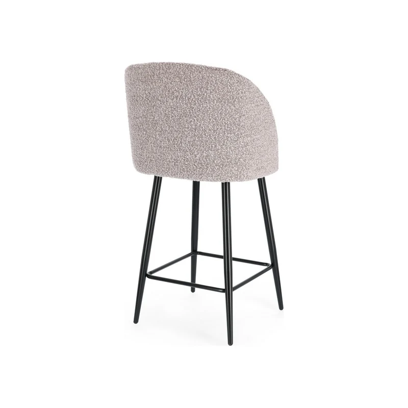 Barhocker Queen Bouclé Nerz | Küchenhocker, Sitzhöhe 65 cm