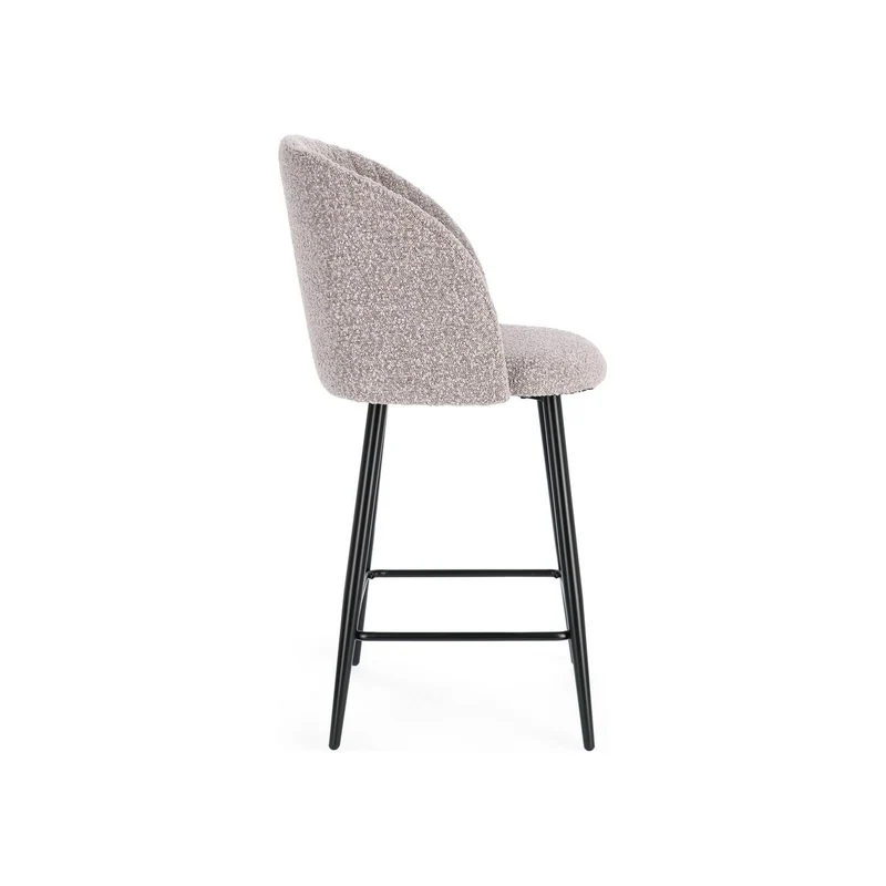 Barhocker Queen Bouclé Nerz | Küchenhocker, Sitzhöhe 65 cm