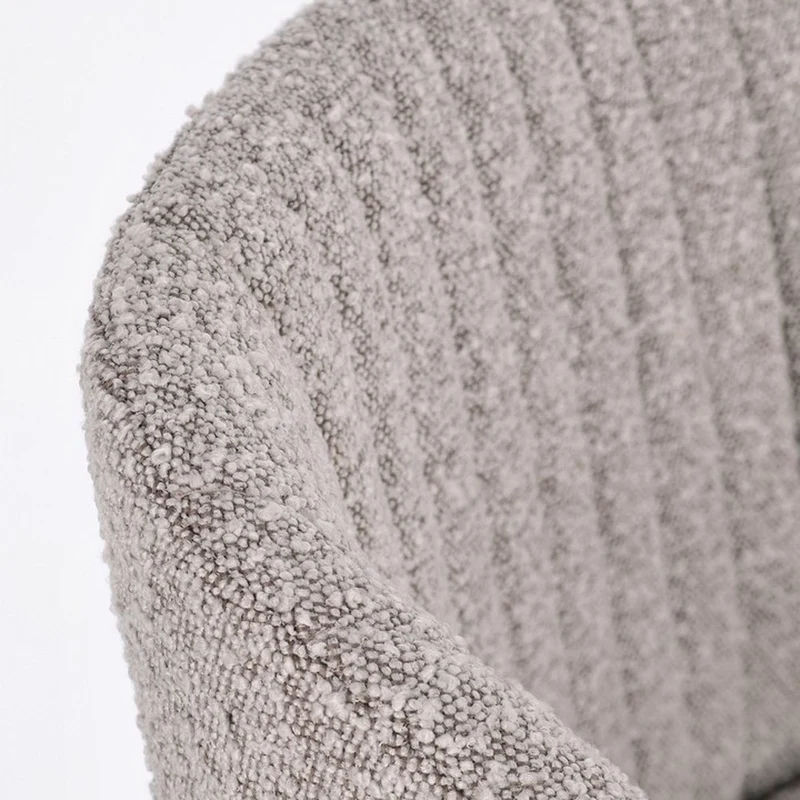 Barhocker Queen Bouclé Nerz | Küchenhocker, Sitzhöhe 65 cm