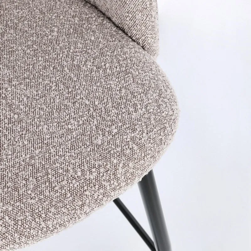 Barhocker Queen Bouclé Nerz | Küchenhocker, Sitzhöhe 65 cm