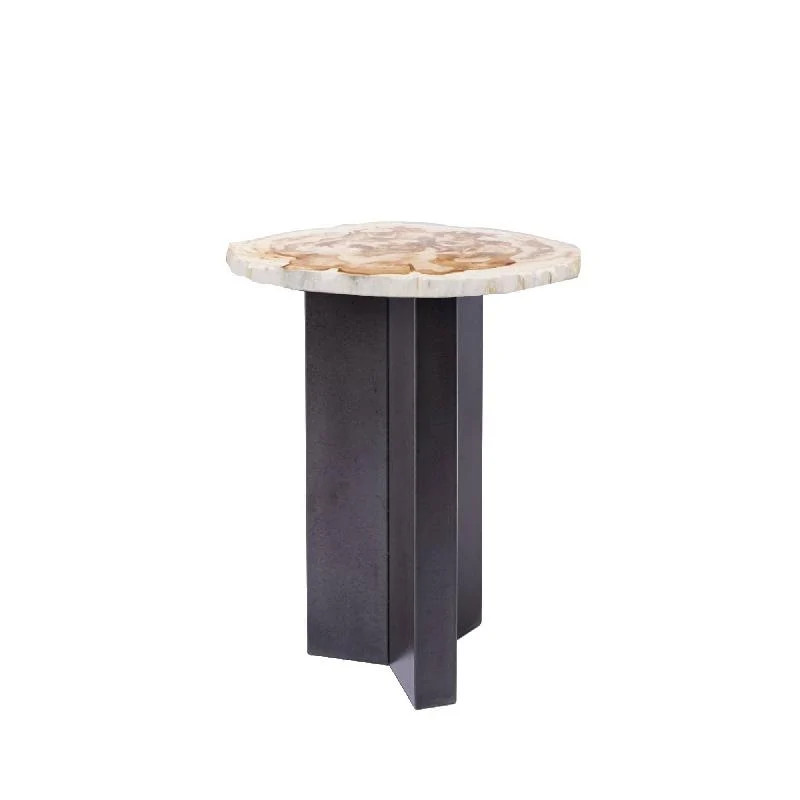Beistelltisch Jisse Natural Versteinertes Holz