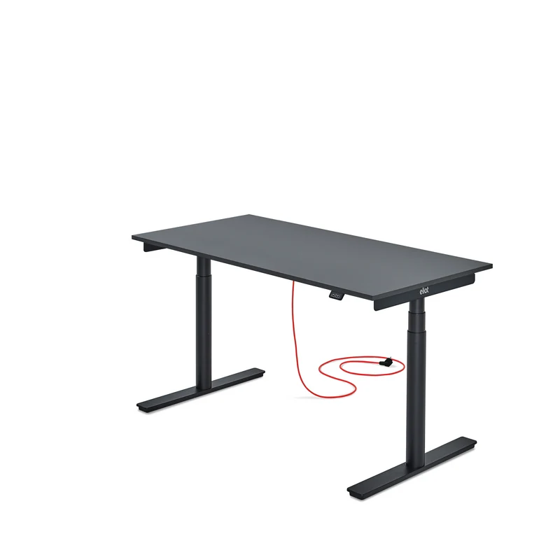 Eliot Black - mit Tischplatte Soft-Graphite