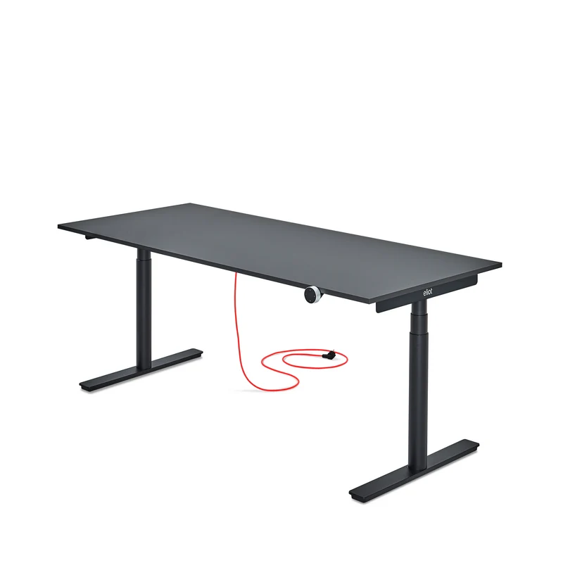 Eliot Black - mit Tischplatte Soft-Graphite