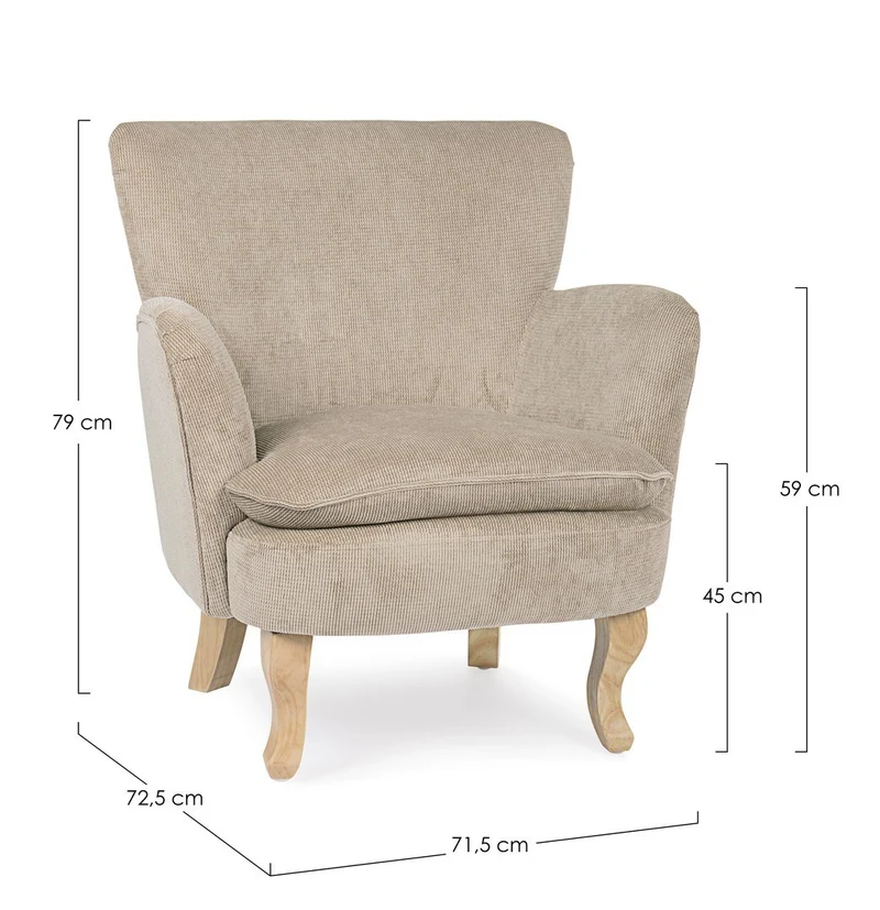 Sessel Chenille taupe