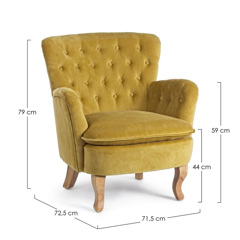 Sessel Orlins senffarben