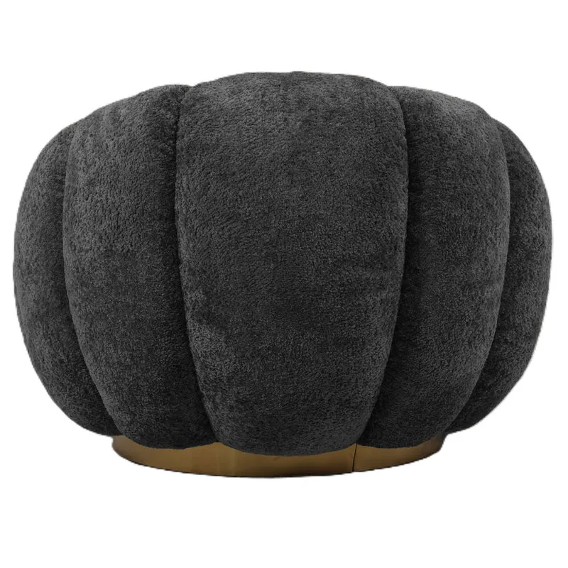 Sessel Daisy Anthracite – Eleganter Kontrast mit Goldbasis