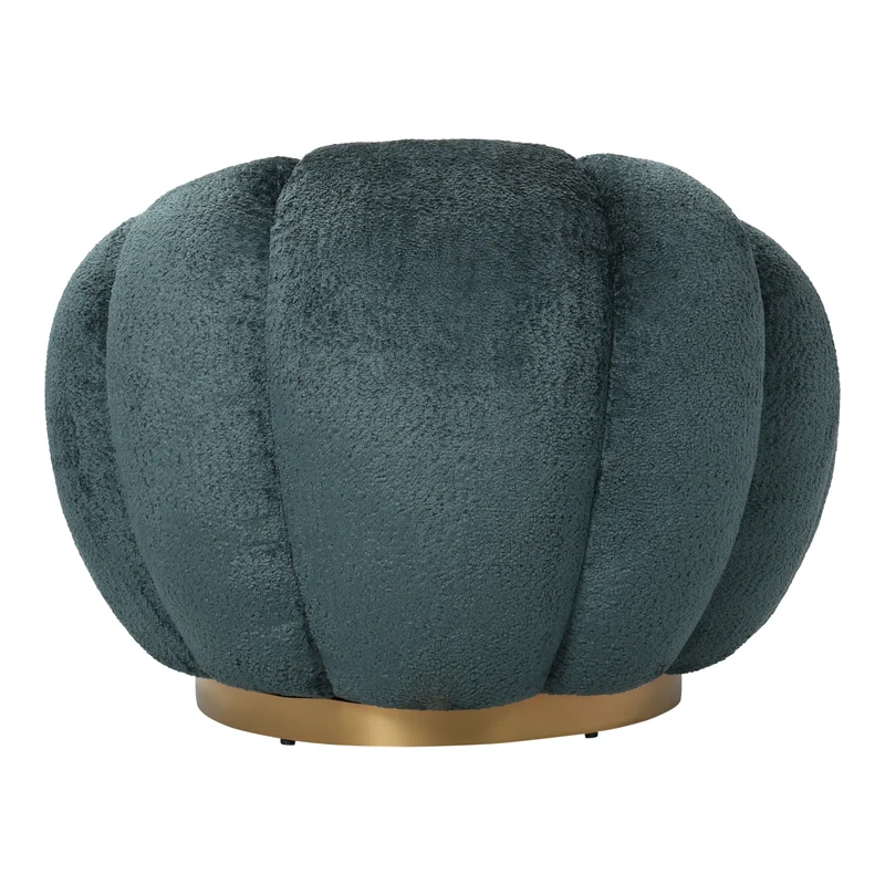 Sessel Daisy Teal – Goldene Basis & auffälliger Look