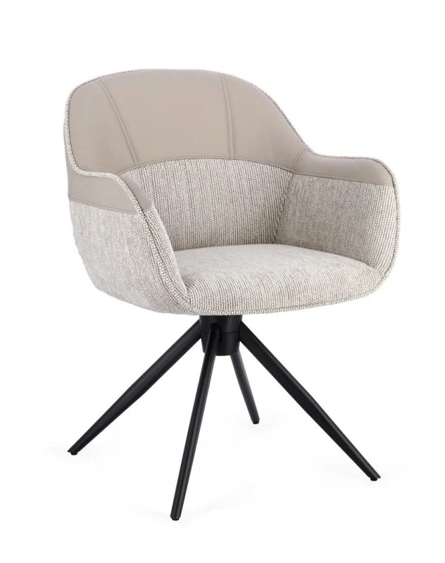 Armlehnenstuhl Drehbar Isotta Beige