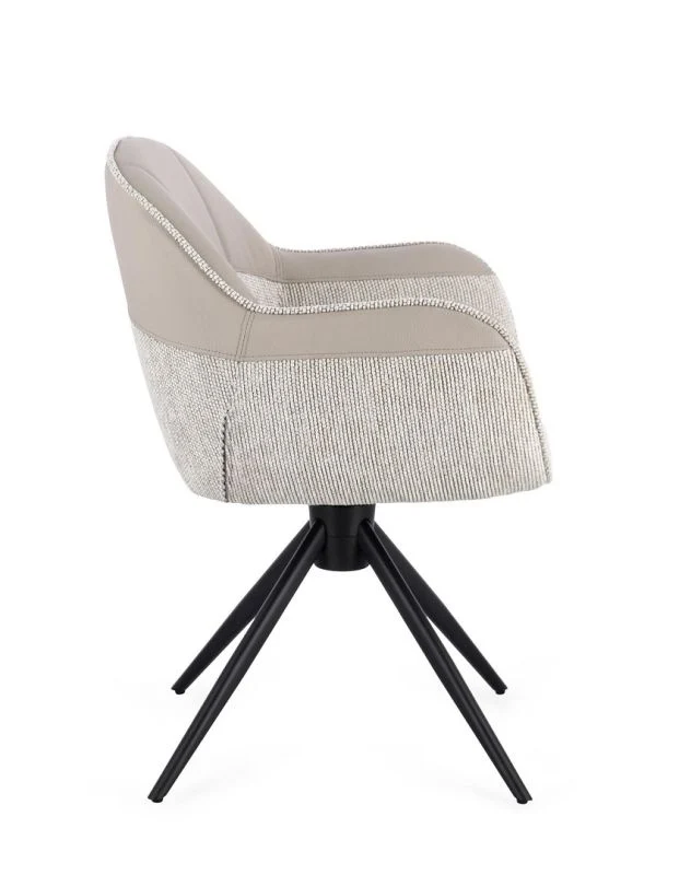 Armlehnenstuhl Drehbar Isotta Beige