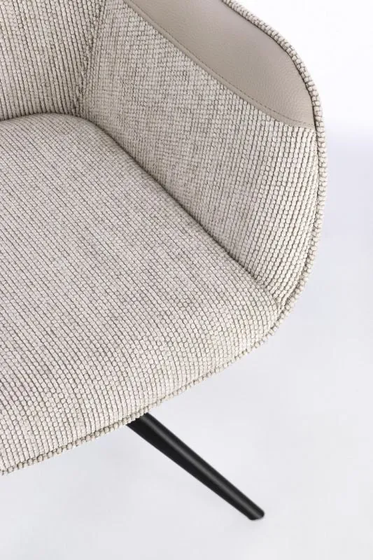 Armlehnenstuhl Drehbar Isotta Beige