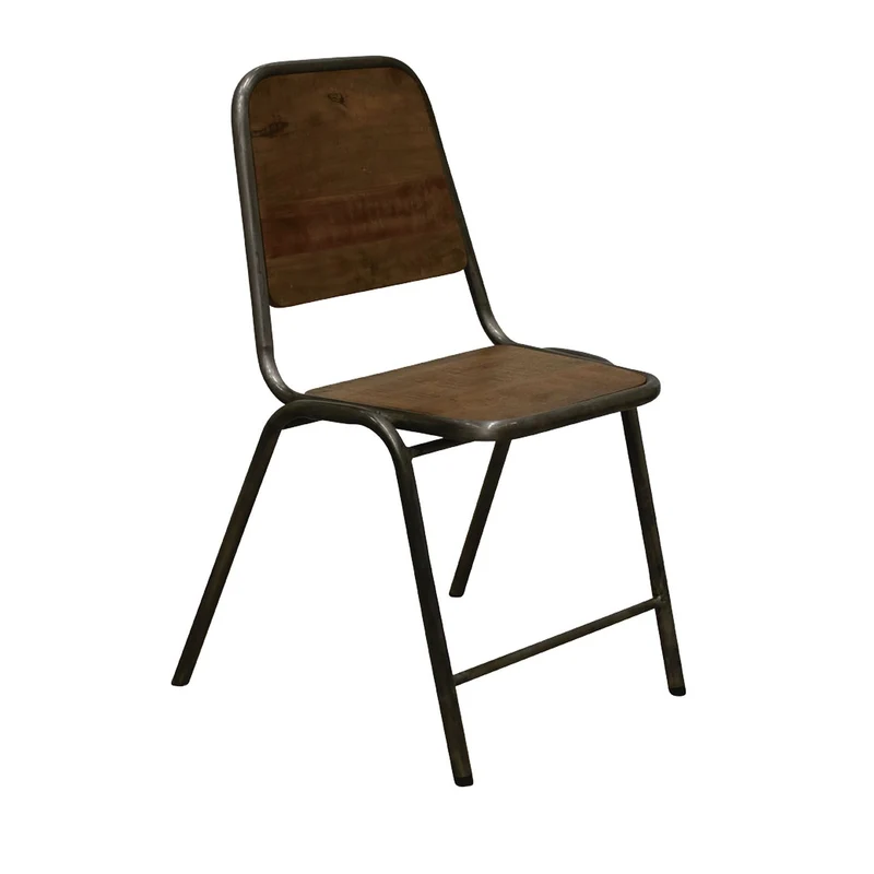 Stuhl aus Akazienholz und Eisen, Slim - Fabrik-Style