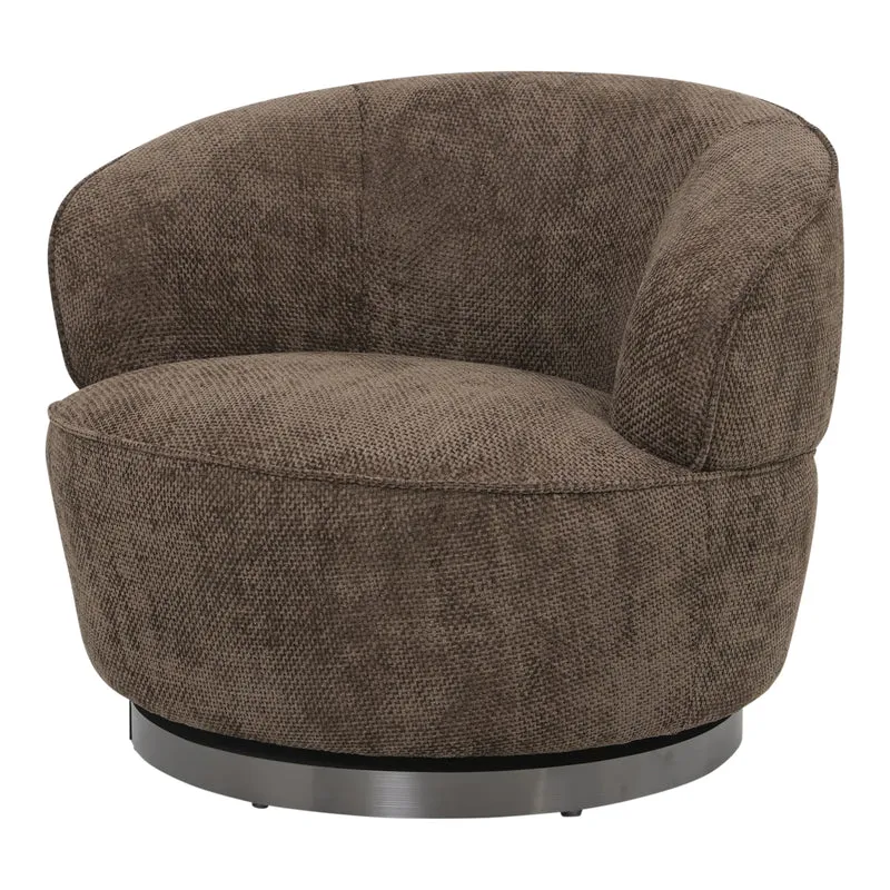 >Sessel Filou Dark Brown | Drehbarer Lounge-Sessel mit Charakter
