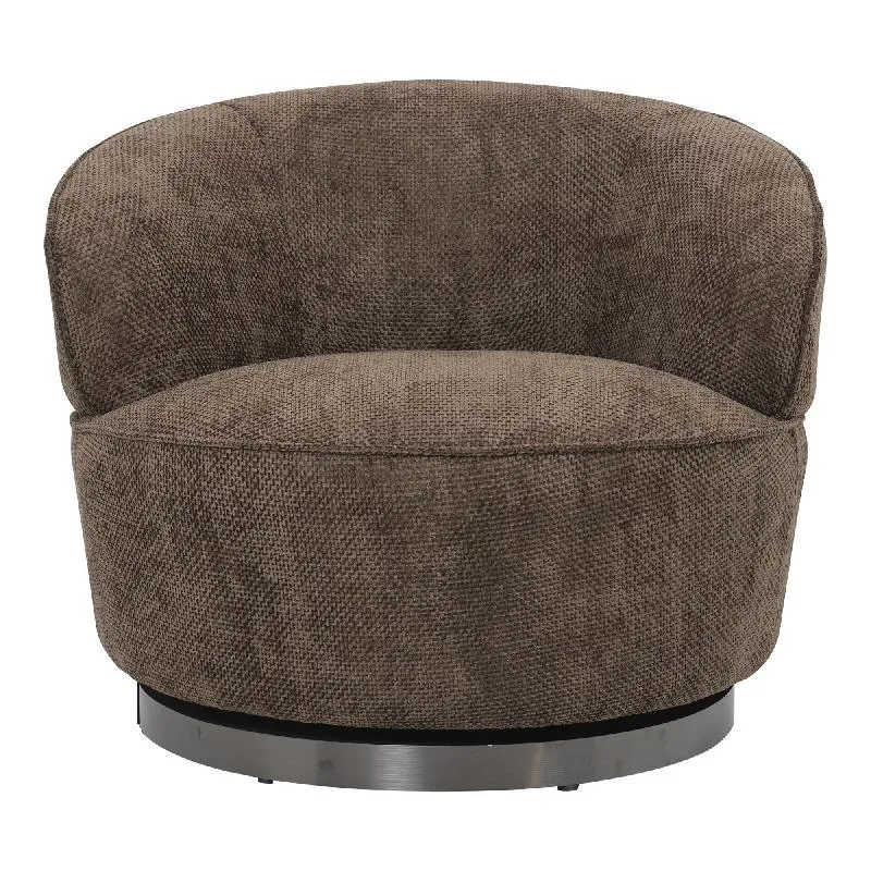>Sessel Filou Dark Brown | Drehbarer Lounge-Sessel mit Charakter