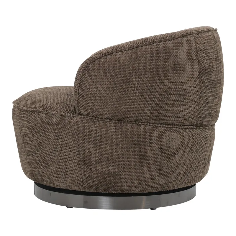 >Sessel Filou Dark Brown | Drehbarer Lounge-Sessel mit Charakter