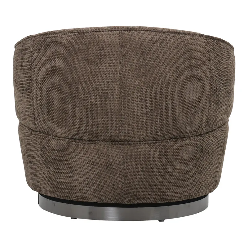 >Sessel Filou Dark Brown | Drehbarer Lounge-Sessel mit Charakter