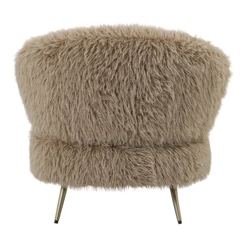 Sessel Franklyn Brown – Komfortabler Hair-Bezug