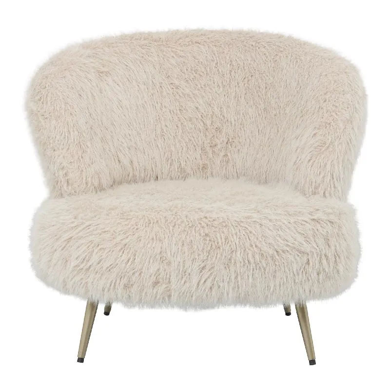 Sessel Franklyn Beige – Weicher Hair-Bezug & edle Form