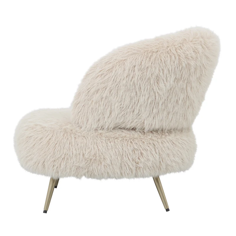 Sessel Franklyn Beige – Weicher Hair-Bezug & edle Form