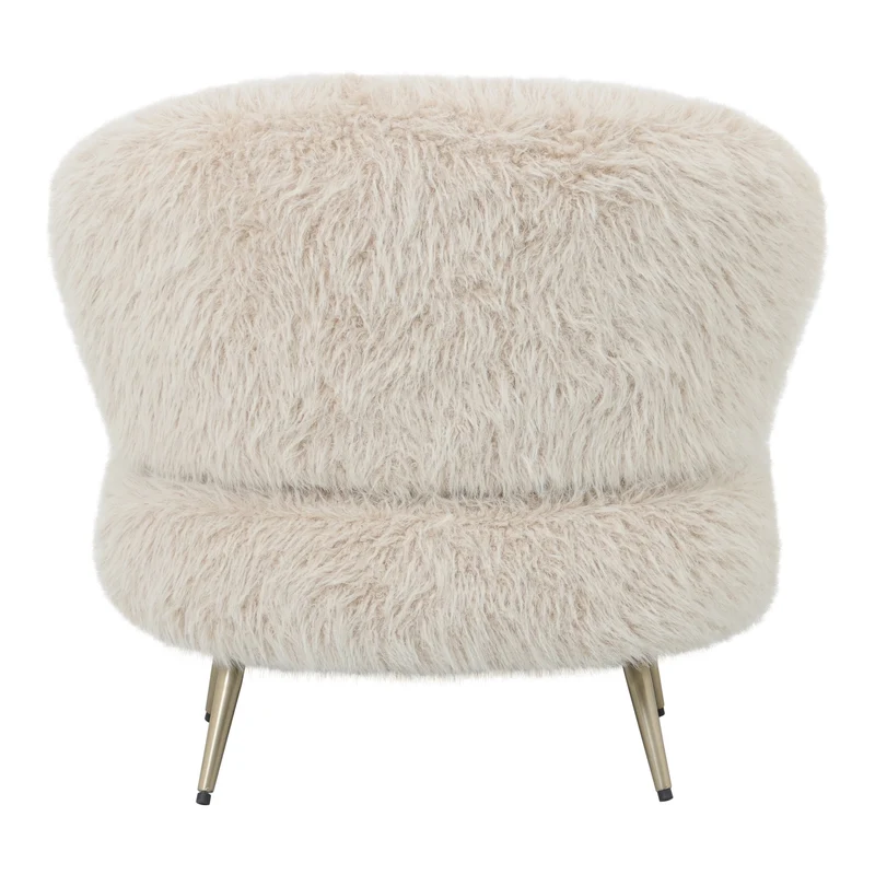 Sessel Franklyn Beige – Weicher Hair-Bezug & edle Form