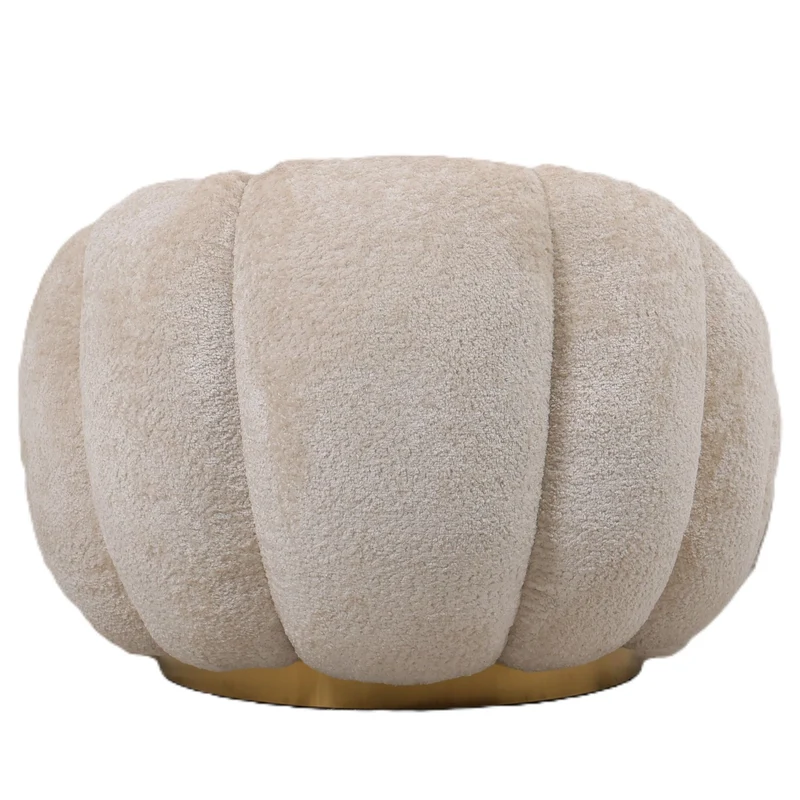 Sessel Daisy Cream – Goldene Basis & luxuriöser Stil
