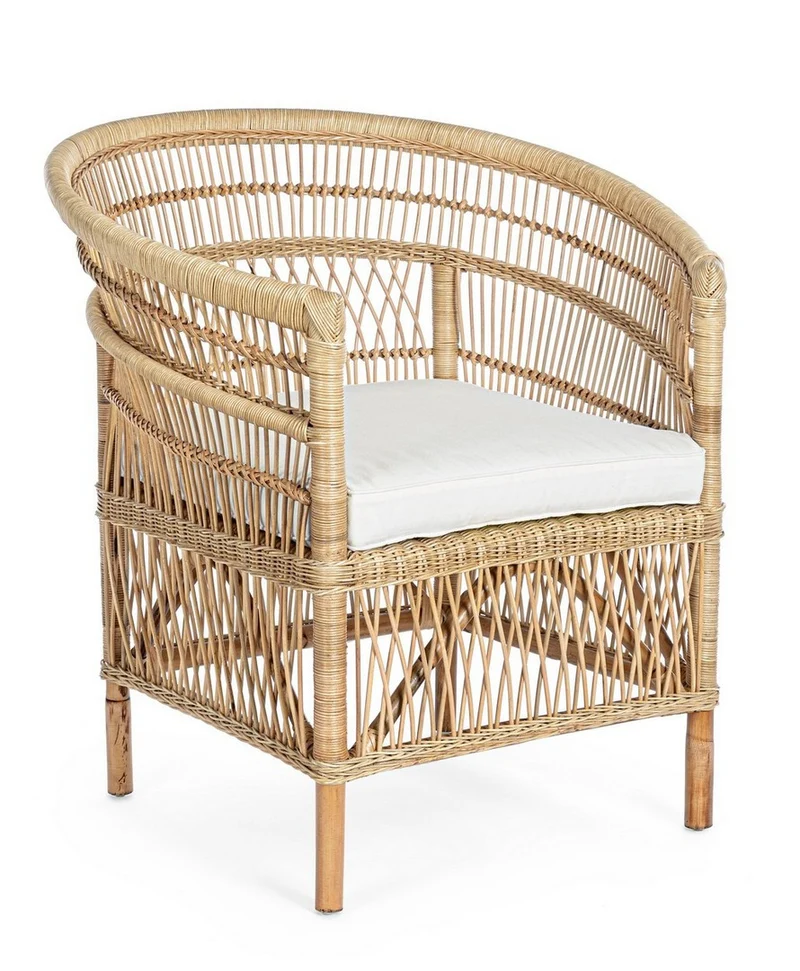 Sessel Josefina mit Kissen Natur