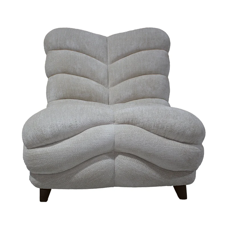 Sessel Medina Beige | Geschwungene Form mit hoher Lehne