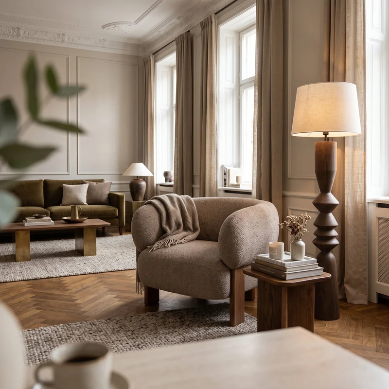 Sessel Nomy Taupe | Kompakter Polstersessel im Opulence 8