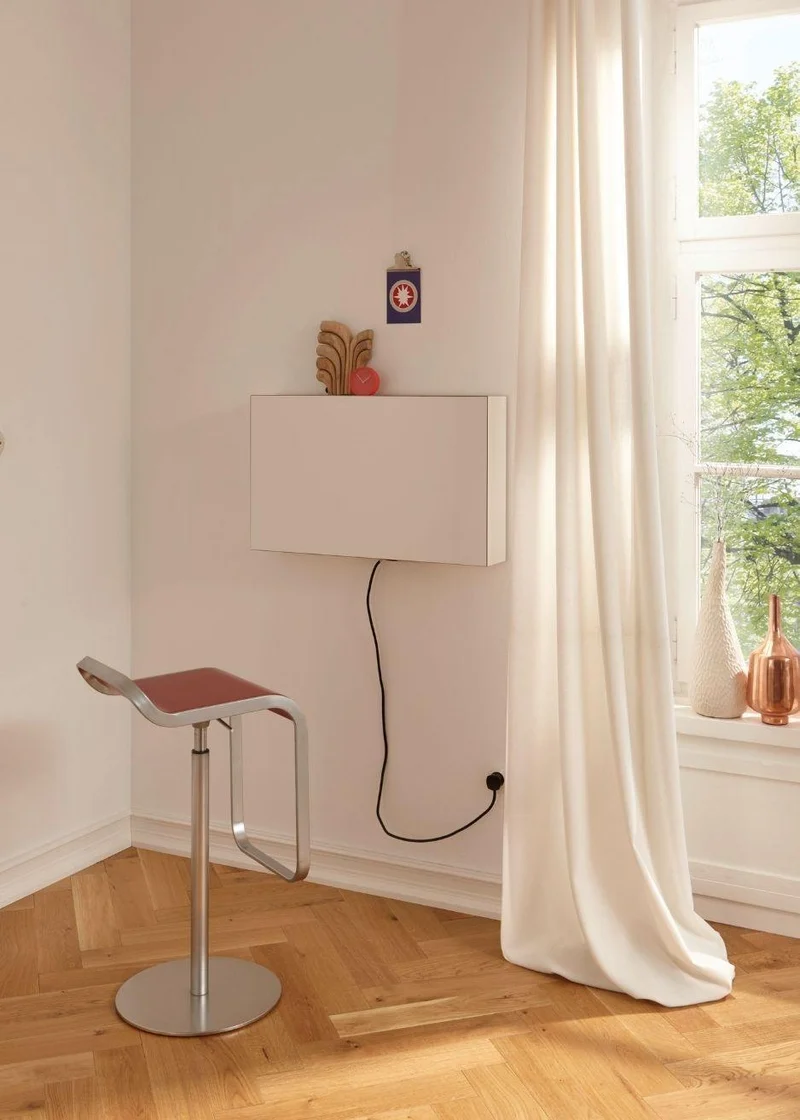Homeoffice Wandsekretär Easy mit integriertem Licht