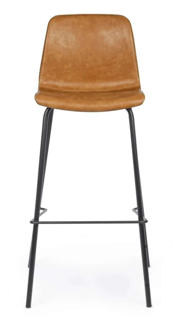 Barhocker Kyra | Kunstleder Vintage in Cognac oder Anthrazit, Sitzhöhe 75 cm