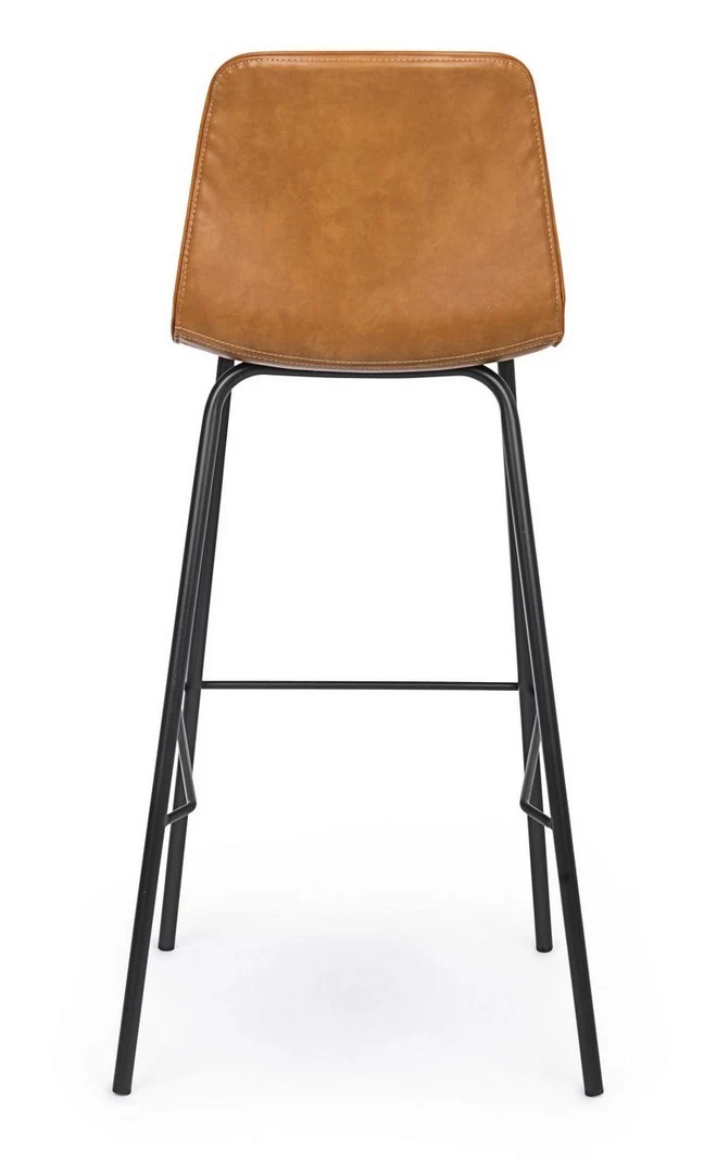 Barhocker Kyra | Kunstleder Vintage in Cognac oder Anthrazit, Sitzhöhe 75 cm