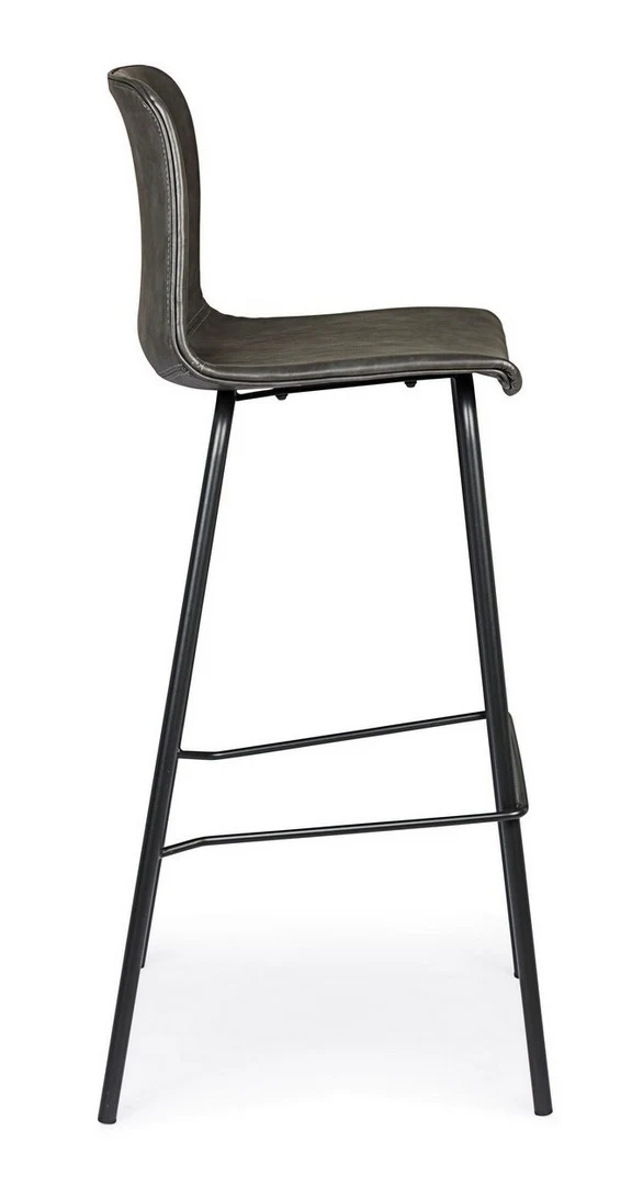 Barhocker Kyra | Kunstleder Vintage in Cognac oder Anthrazit, Sitzhöhe 75 cm
