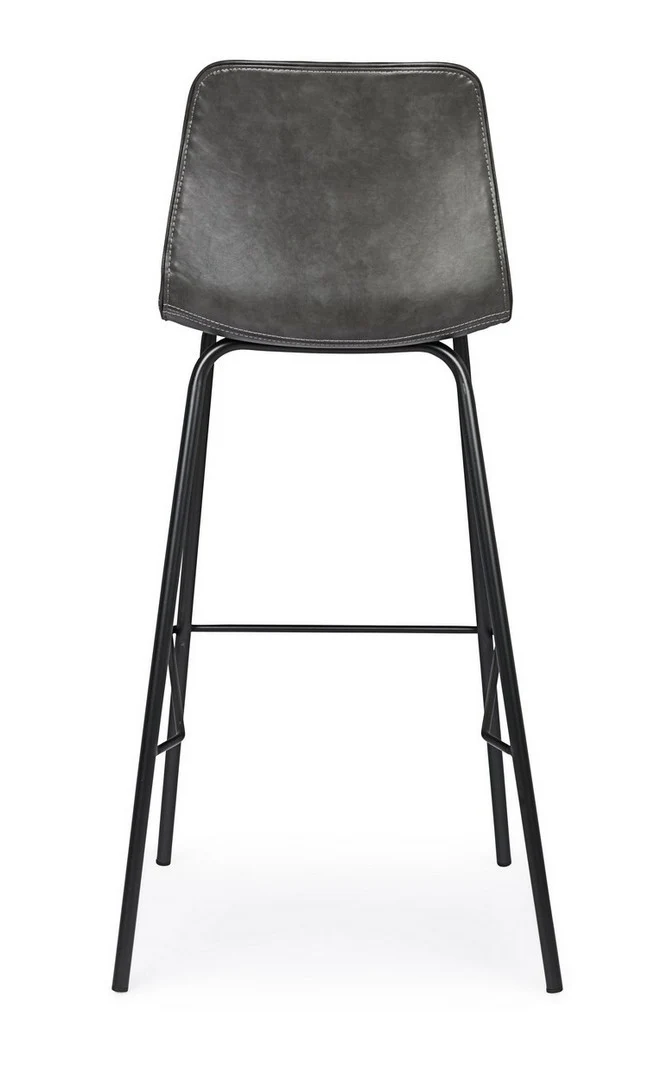 Barhocker Kyra | Kunstleder Vintage in Cognac oder Anthrazit, Sitzhöhe 75 cm